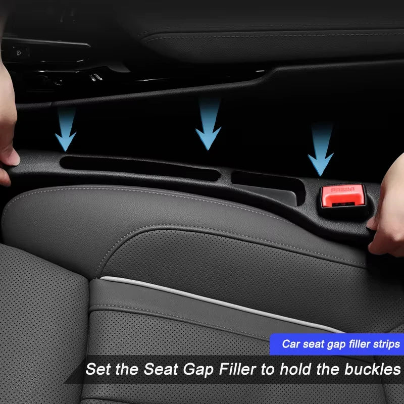 1 Pair Universal Car Seat Gap Filler Organizer Anti-leak Stopper Strip Storage