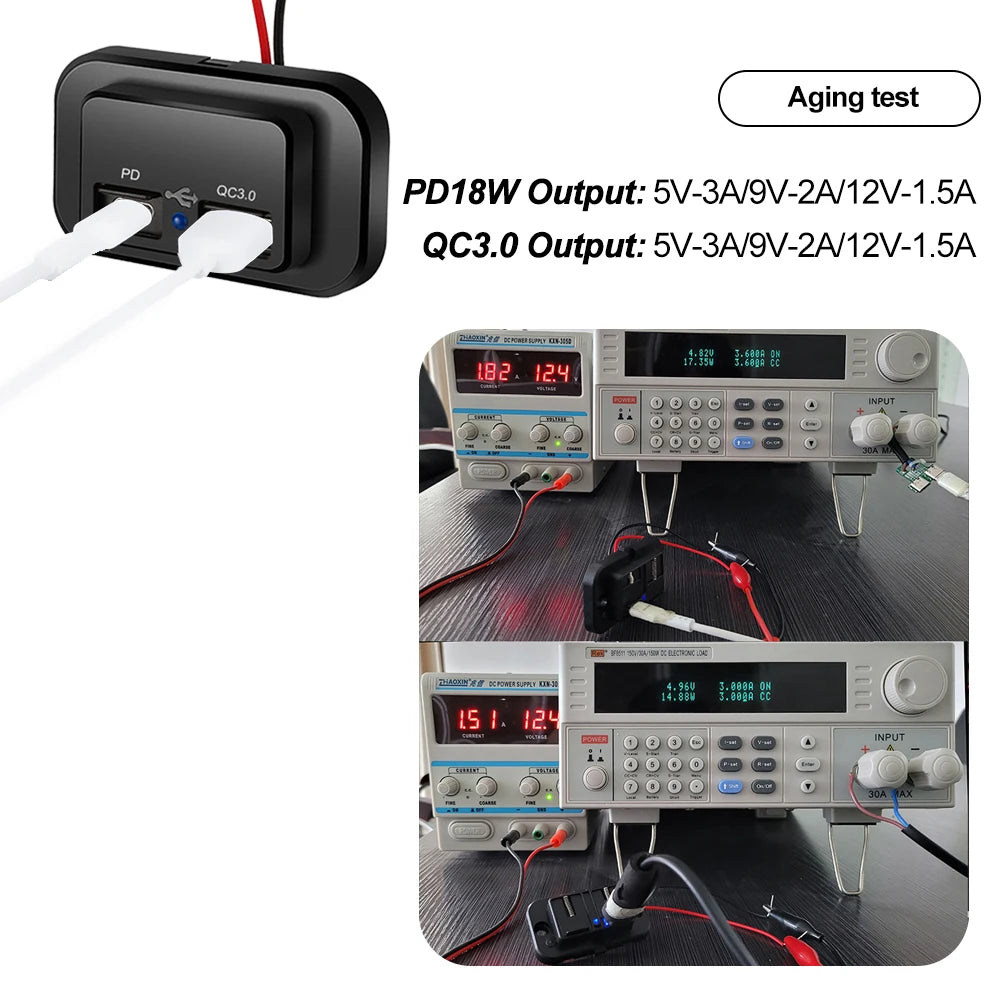 Dual USB Car Charger Socket 12V/24V Fast Charging with LED - image 3