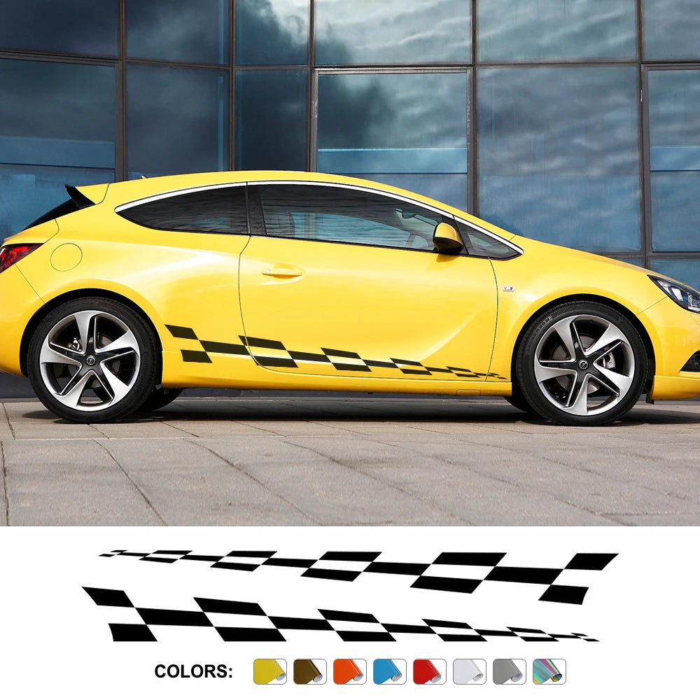 Vauxhall Car Racing Side Stripes Decals (2PCS)