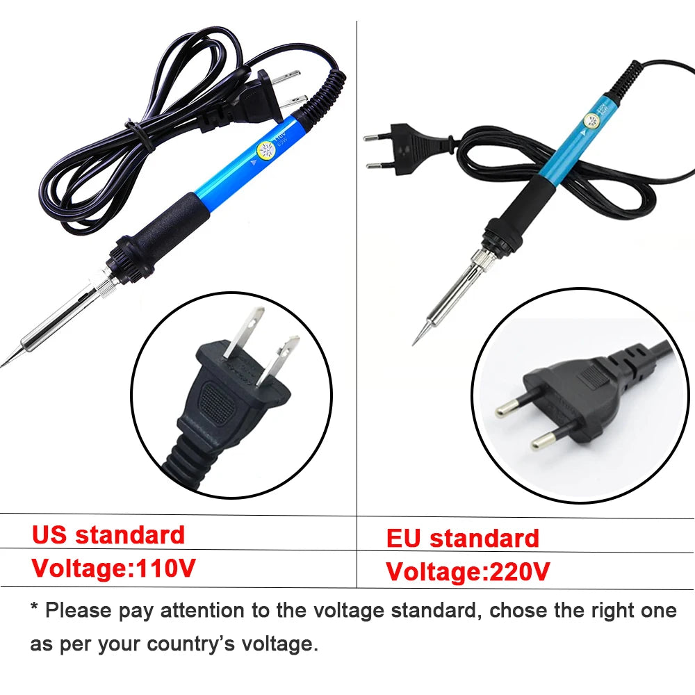 NEW Adjustable Temperature Electric Soldering Iron 110V/220V 60W Electric Soldering Iron Set Welding Solder Repair Tool