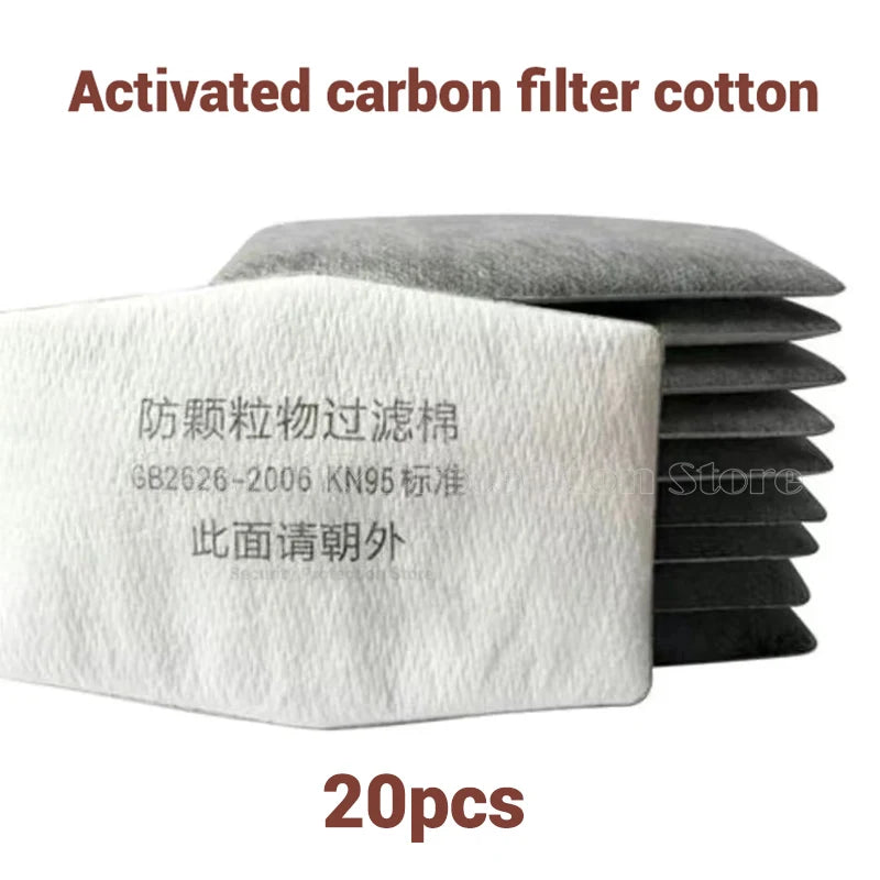 21-in-1 Half Face Dust Mask Respirator with Carbon Filter Cotton