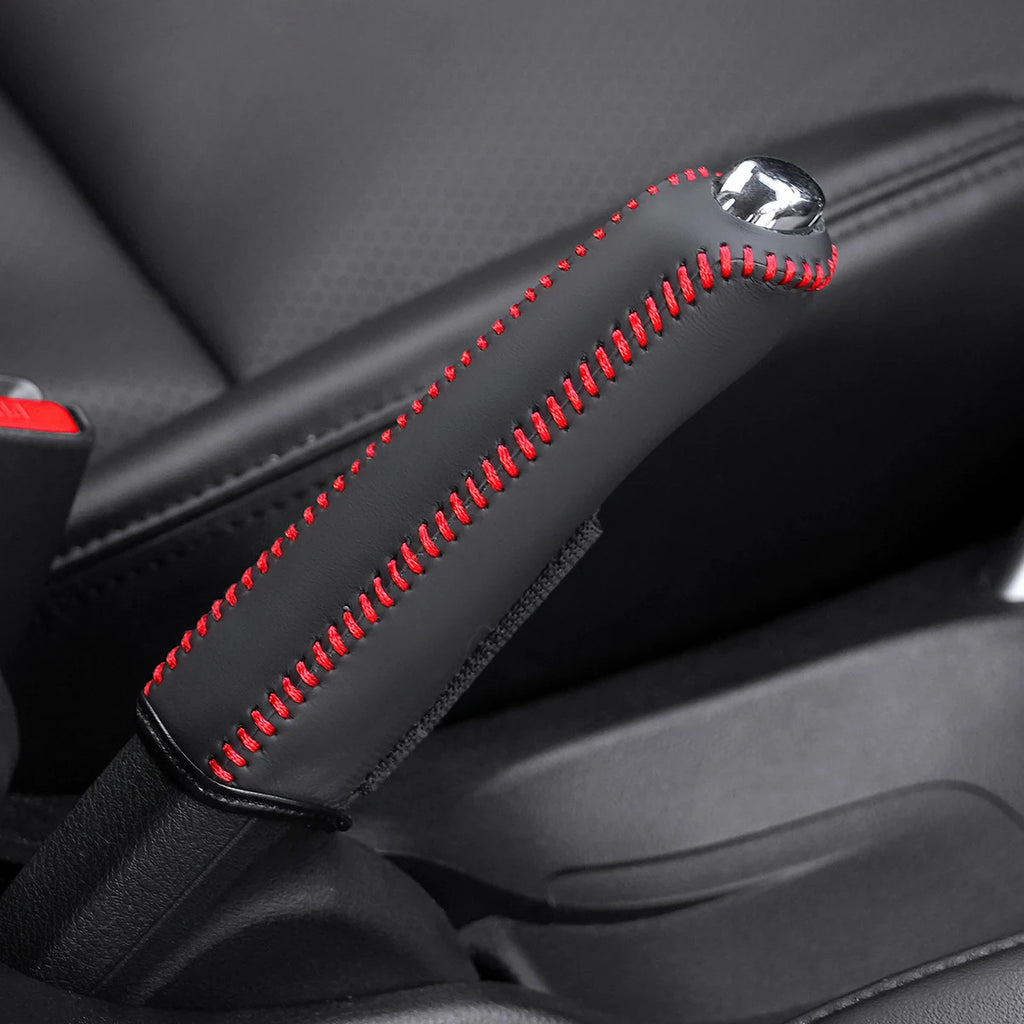 Car Artificial Leather Handbrake Cover Protective Sleeve Hand Brake Protection Car Interior Accessories