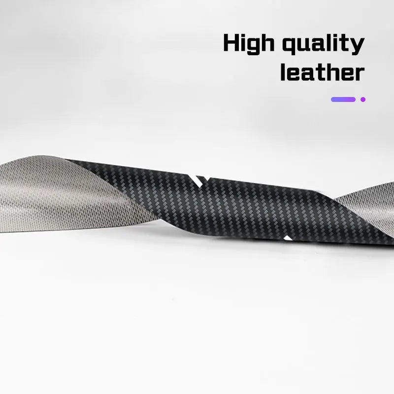 Universal Carbon Fiber Pattern Door Threshold Protector Strips