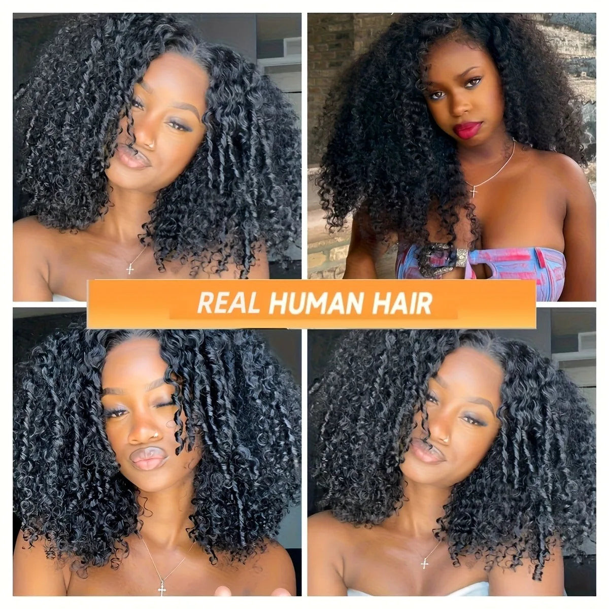 Burmese Curly Human Hair Wig, 13x4 Transparent Lace Front, Pre-Plucked