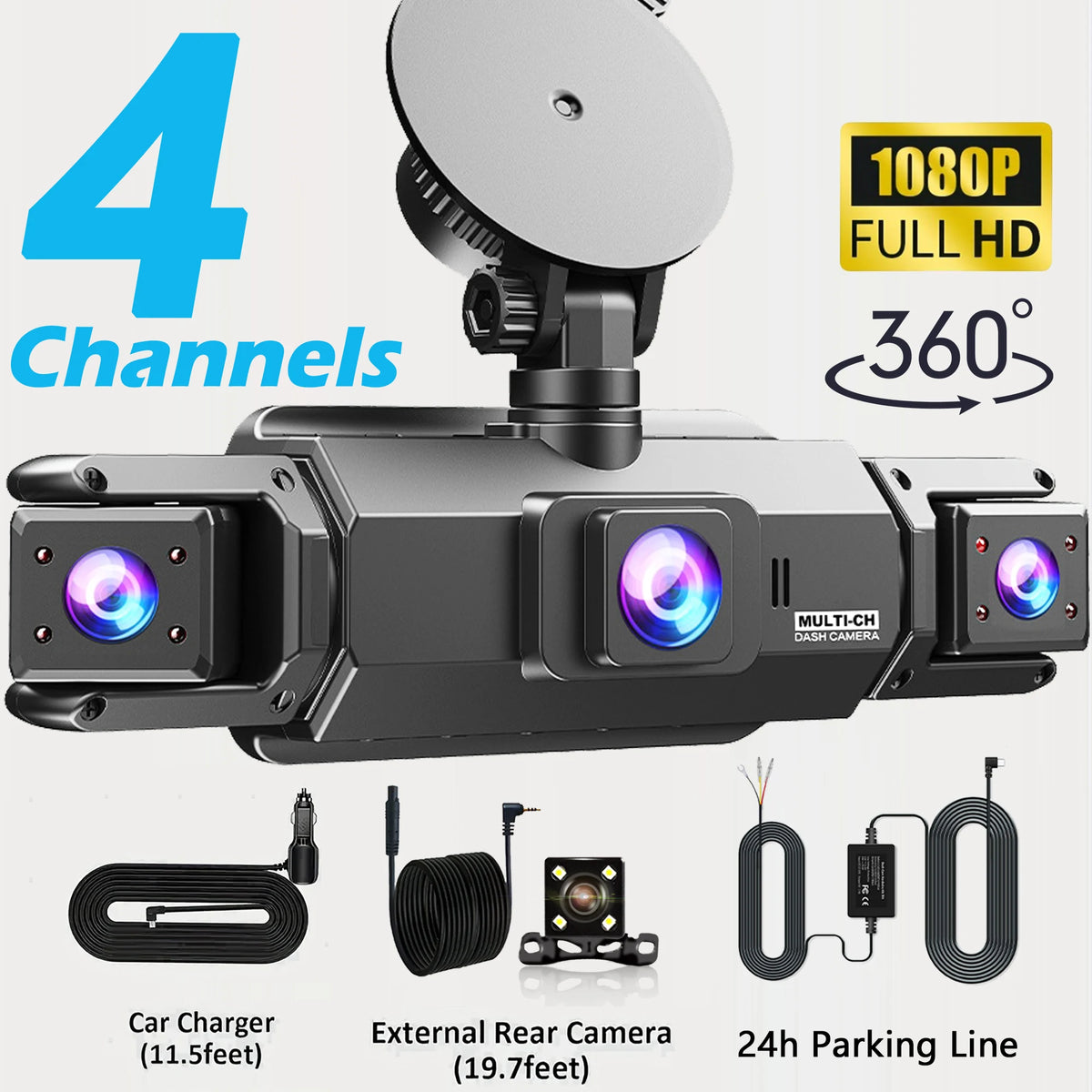 360° Full HD Dash Cam with Night Vision & Parking Monitor - image 32