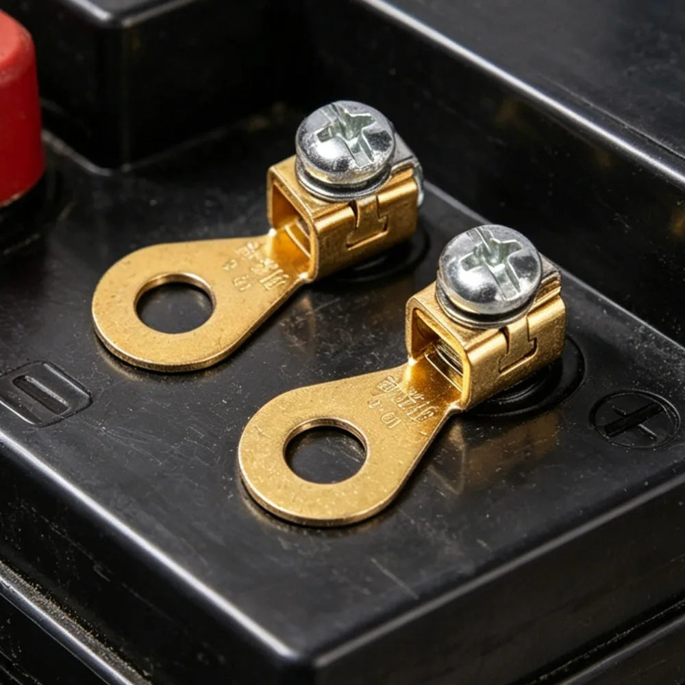 Solderless Copper Battery Cable Terminal Connectors, 6mm Hole