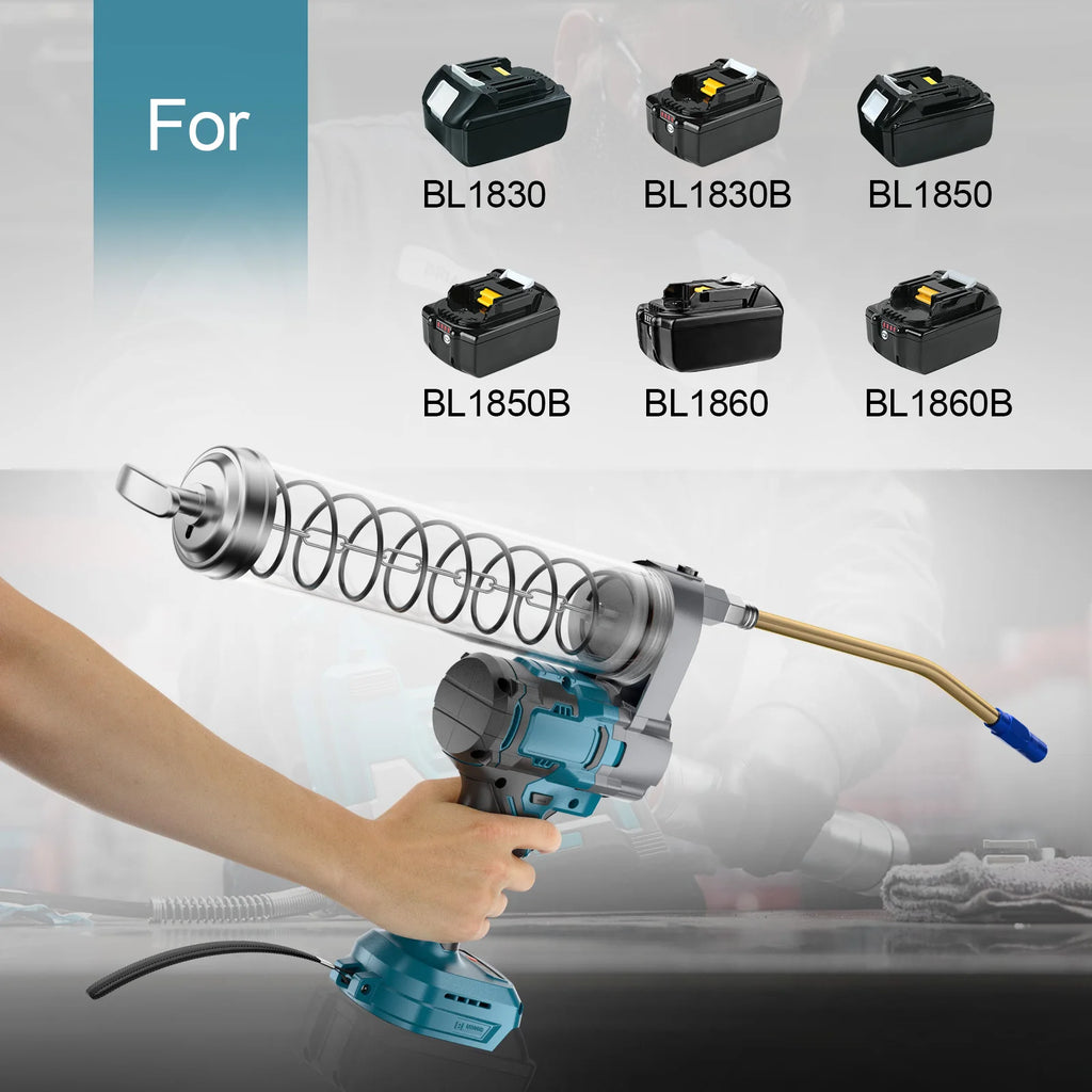 Nananuu Brushless Electric Grease Gun Wireless Fully Automatic High-Pressure Excavator Specific Grease Gun For Makita 18VBattery