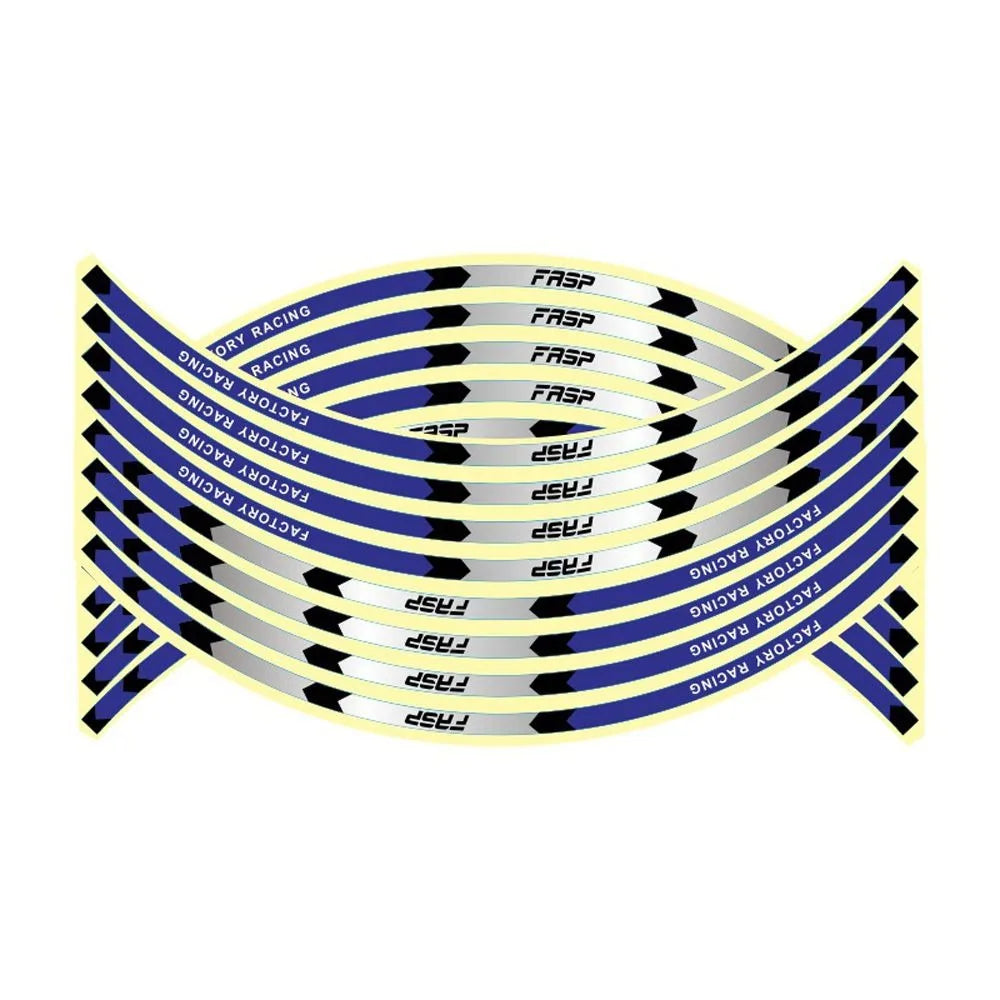 Reflective Wheel Rim Stripe Stickers for 17-18 Inch Motorcycle Wheels