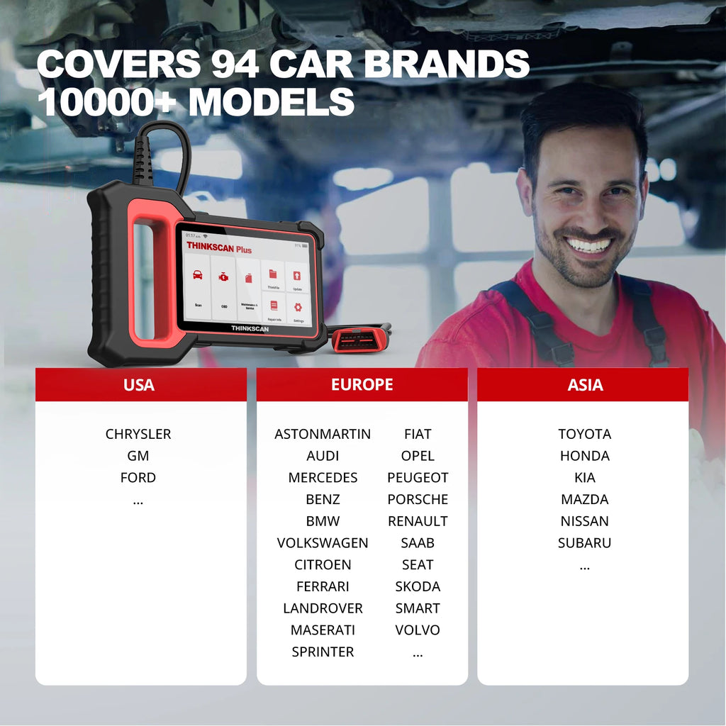 THINKSCAN Plus OBD2 Car Diagnostic Scanner - ABS, Engine, SRS & More - image 5