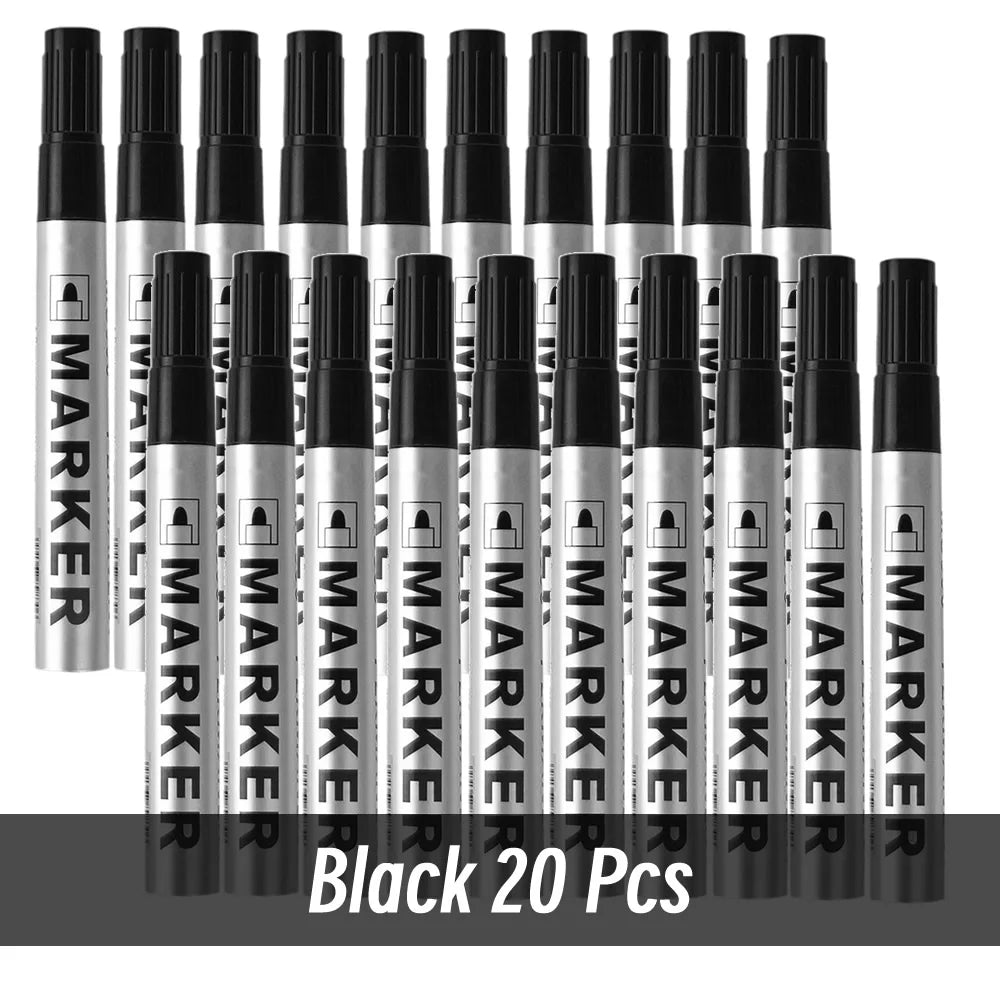 Permanent Paint Marker Pen, Waterproof Black, Quick-Drying for Tires