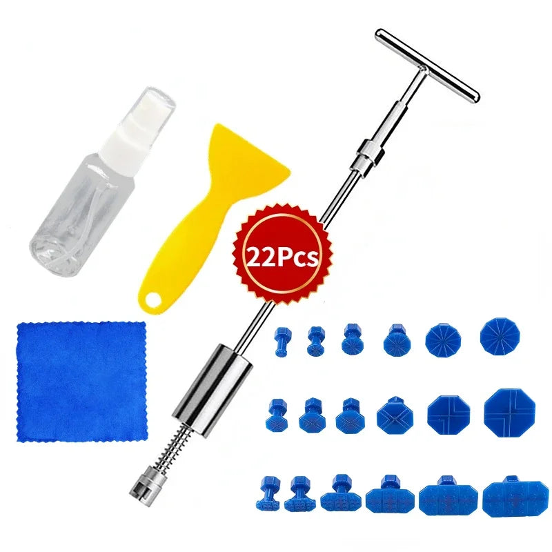 Paintless Dent Repair Kit with Glue Gun and Dent Pullers