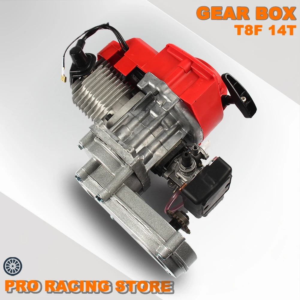 49cc 2-Stroke Engine with T8F 14T Gearbox for Pocket and Mini Dirt Bikes