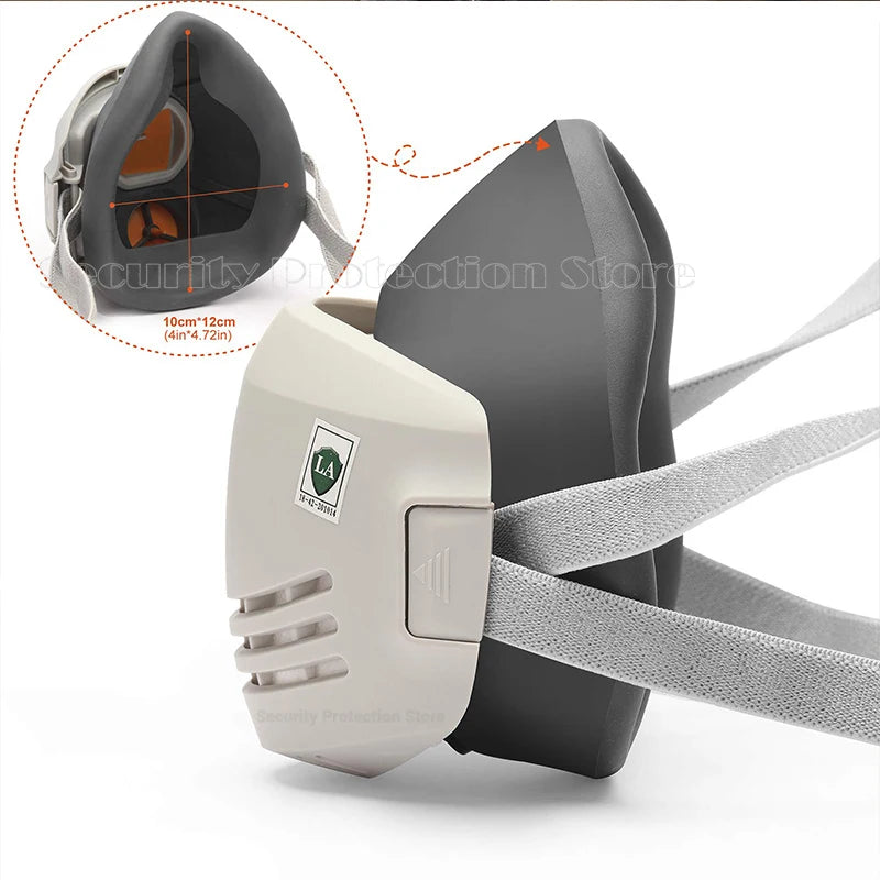 21-in-1 Half Face Dust Mask Respirator with Carbon Filter Cotton