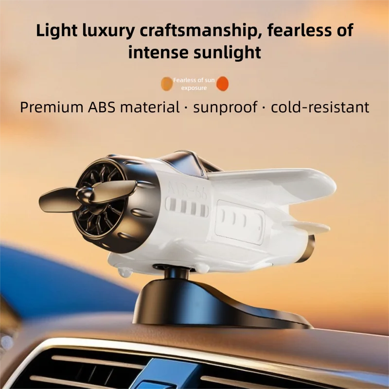 Solar Powered Rotating Airplane Car Ornament - Dashboard Decor - image 3