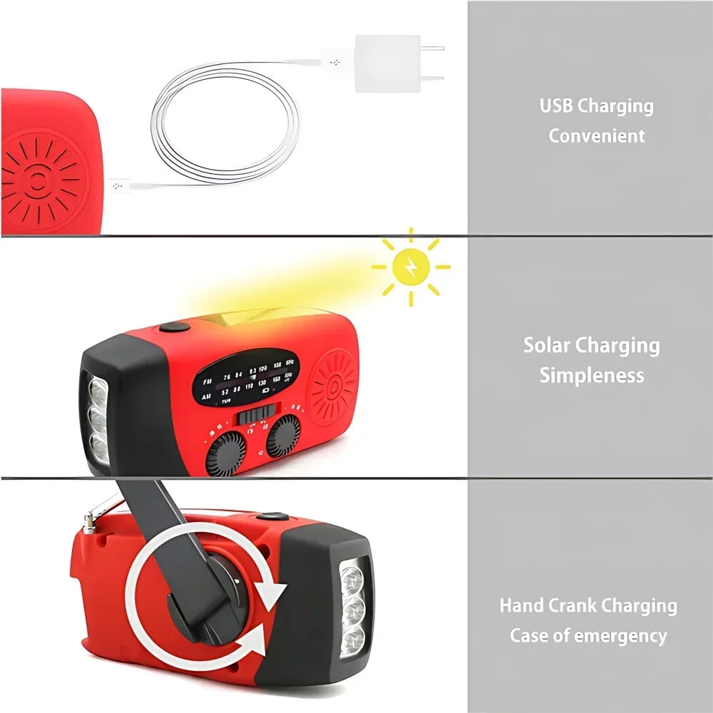 Solar Hand-Crank Emergency Radio with Power Bank & Flashlight - image 15