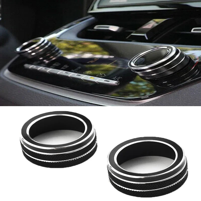 Luxury Aluminum AC Knob Trim Cover Set for Toyota Corolla 2019-2021 - image 7