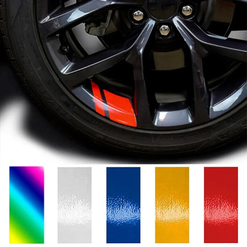 Reflective Wheel Rim Stripe Stickers, 7x10 cm Racing Decals