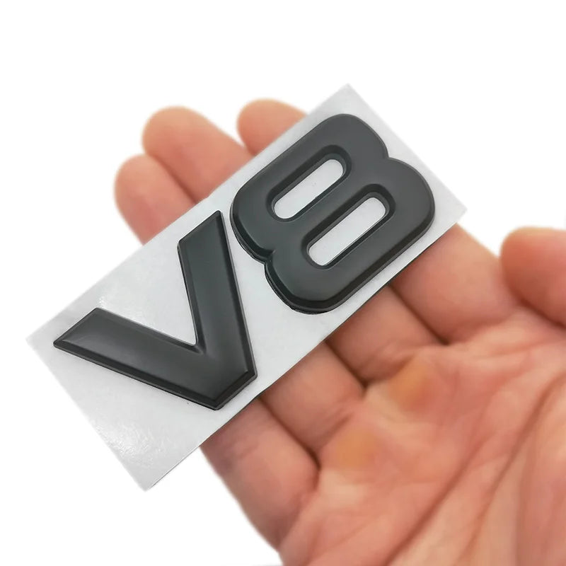 V8 Metal Car Emblem Badge - Waterproof Trunk Decal Sticker - image 7