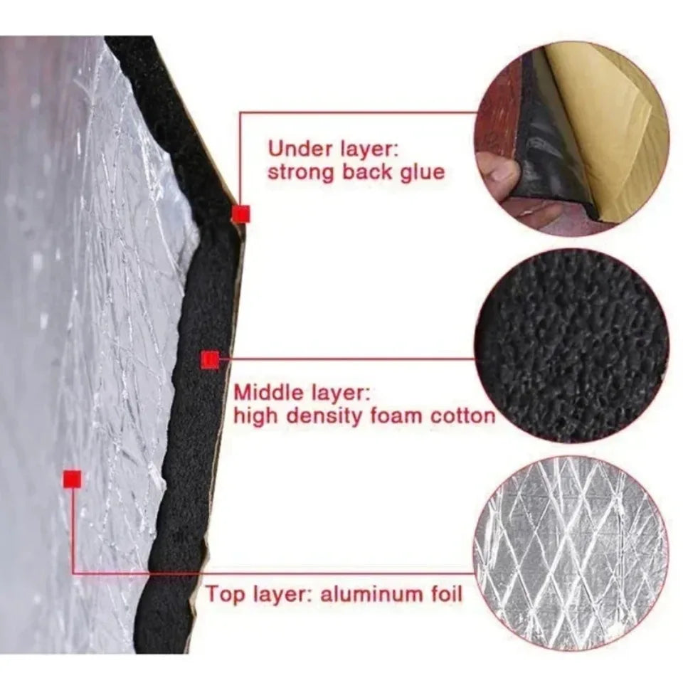 Self adhesive sound deadening foam roll, aluminium foil insulation for car and wall