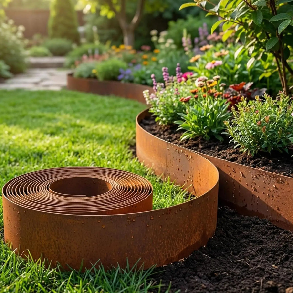 Tall Metal Steel Garden Border Edging – Weather Resistant
