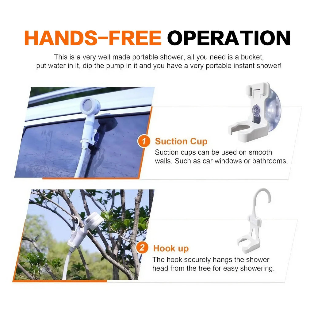 Portable Rechargeable Handheld Shower for Camping, Pets, Car - image 5