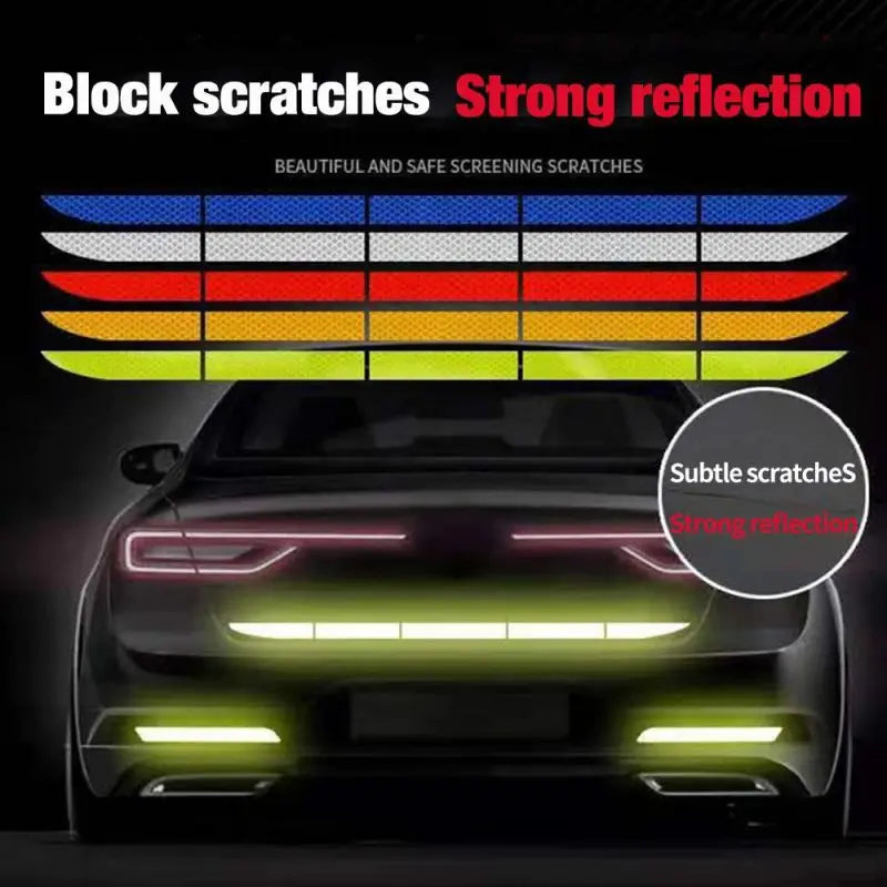 Reflective Stickers for Wheel Rims, Door Handles and Rear Bumper