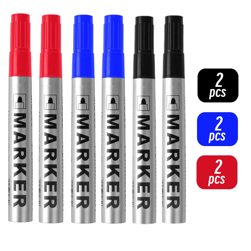 Permanent Paint Marker Pen, Waterproof Black, Quick-Drying for Tires