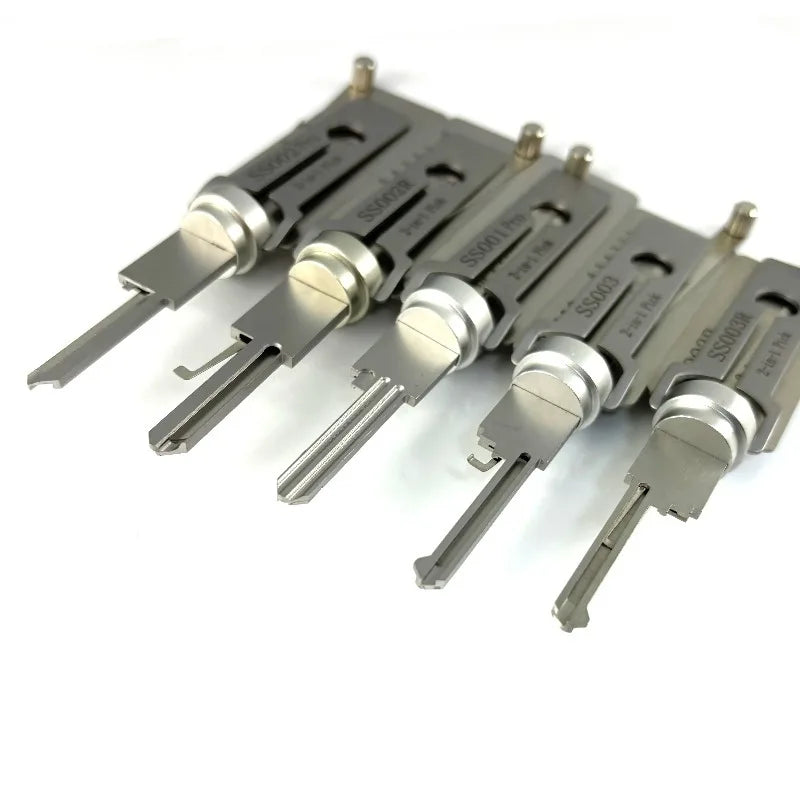Pro Locksmith Tools for Door Locks,SS001 SS002 KW1  SC1 SC4  KW5 2 in 1 Lock Pick Tools,Home Lock Repair Kit