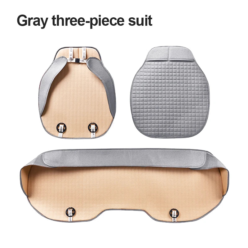 Breathable Flax Car Seat Cushions, Front, Rear and Full Sets