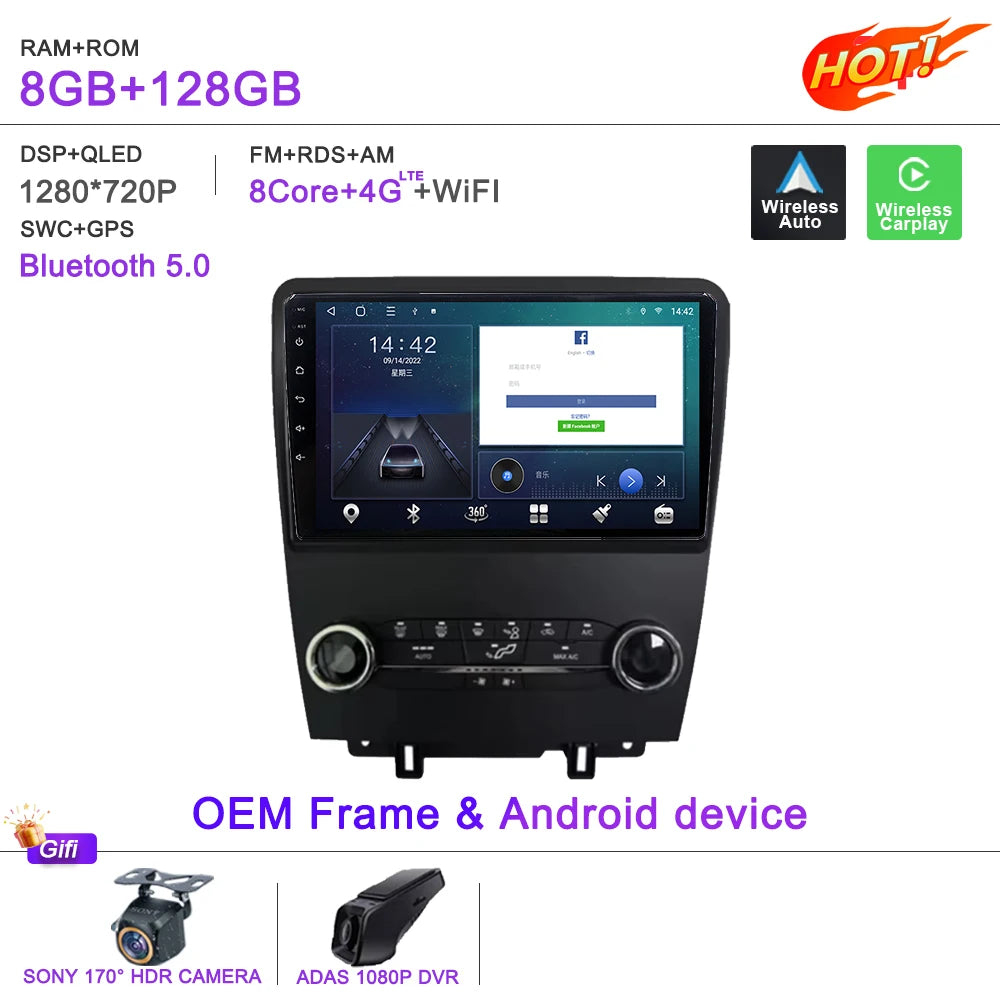 Ford Mustang 10-Inch Android CarPlay GPS Player (2010-2014) - image 8