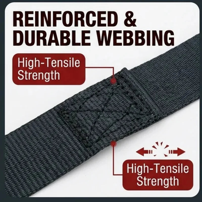 Heavy Duty Retractable Ratchet Tie Down Straps with Soft Loops for Truck and Trailer