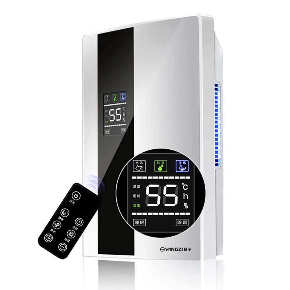Basement dehumidifier, silent energy-saving unit for damp rooms and cellars