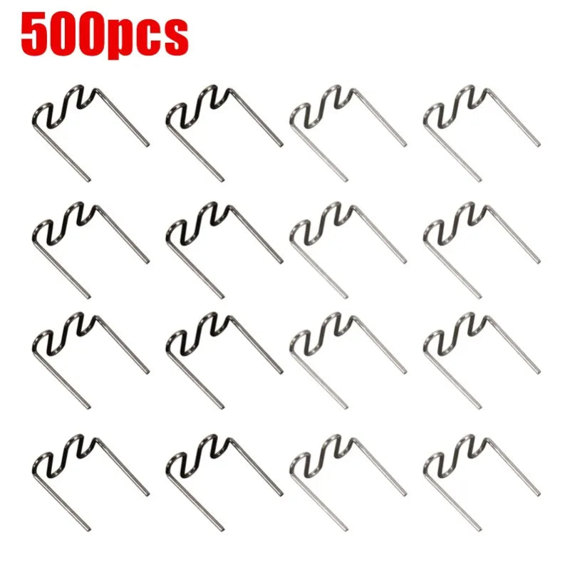 0.6mm/0.8mm 500pcs Welding Wire Nails For Repairing Car Safes Hot Melt Welding Wire Bumper Fracture Repair Plastic Machine Nails