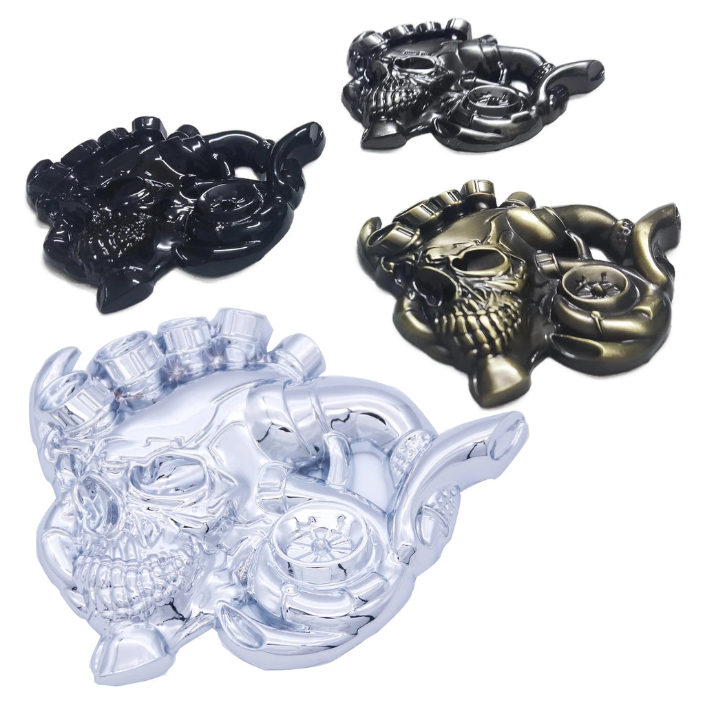 Metal Skull Fuel Tank Emblem Stickers for Motorcycles - view 2