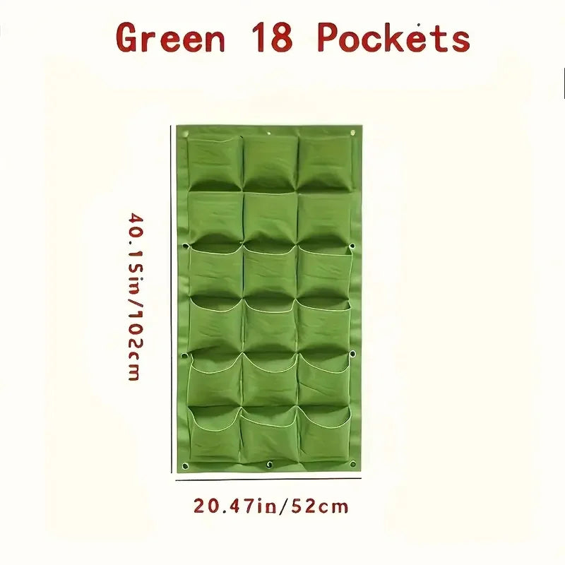 18-Pocket Vertical Garden Planter – Wall-Mounted Bag