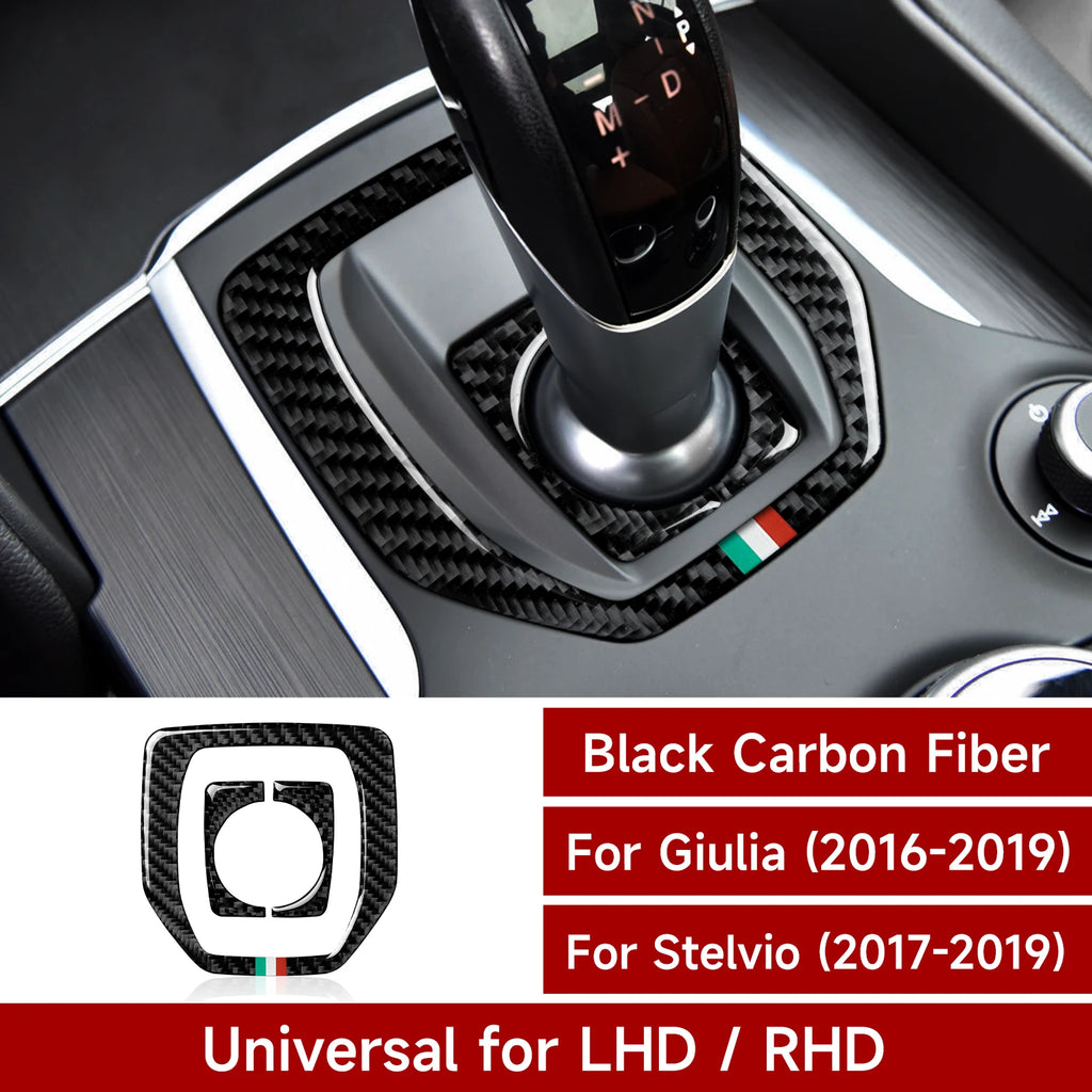 Carbon Fiber Interior Trim Stickers for Alfa Romeo Giulia and Stelvio