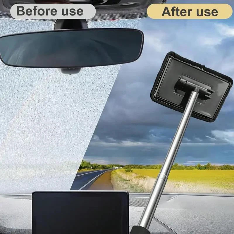 Telescopic Windshield Squeegee and Glass Cleaning Tool