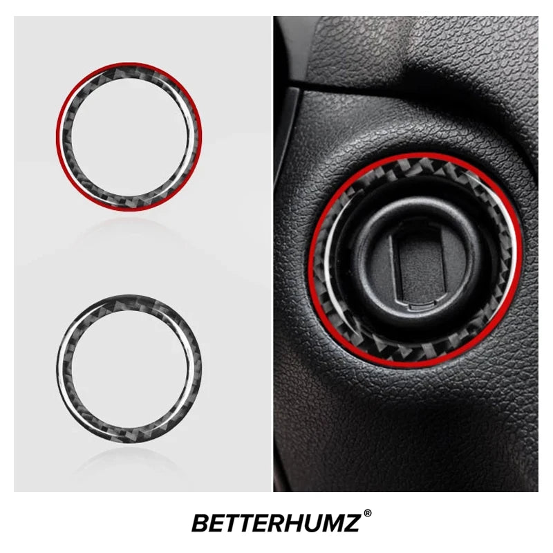 Carbon Fibre Ignition Key Ring Trim for Mercedes-Benz W204 and W205 - view 3