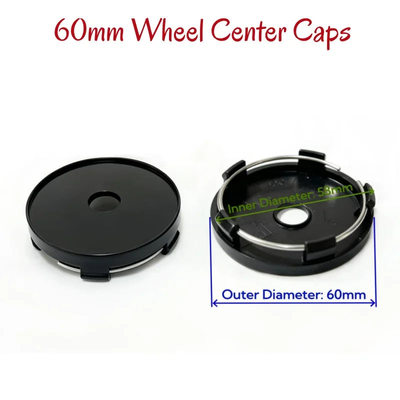 4 Pack Universal No-Logo Wheel Hub Caps for Car Rims - image 4