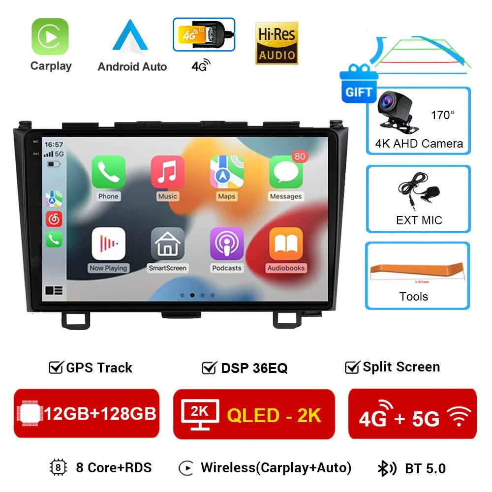 Android 16 Double Din Car Radio GPS for Honda CR-V 2007-2011 Bluetooth - image 12