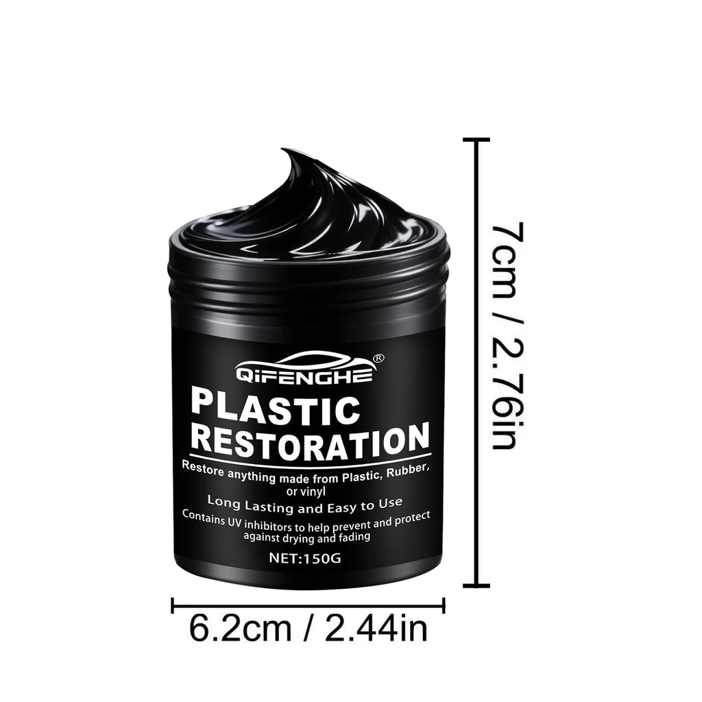 Car Plastic Restorer Paste for Trim, Bumpers and Tires, 150g