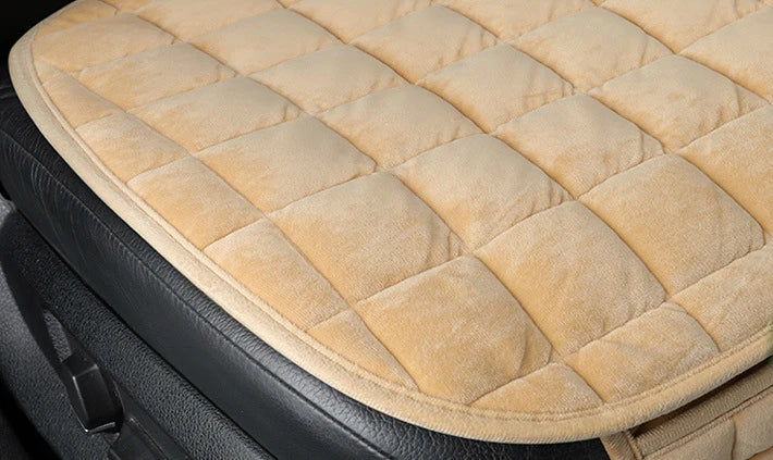 Plush Winter Car Seat Cushion with Anti-Slip Backing
