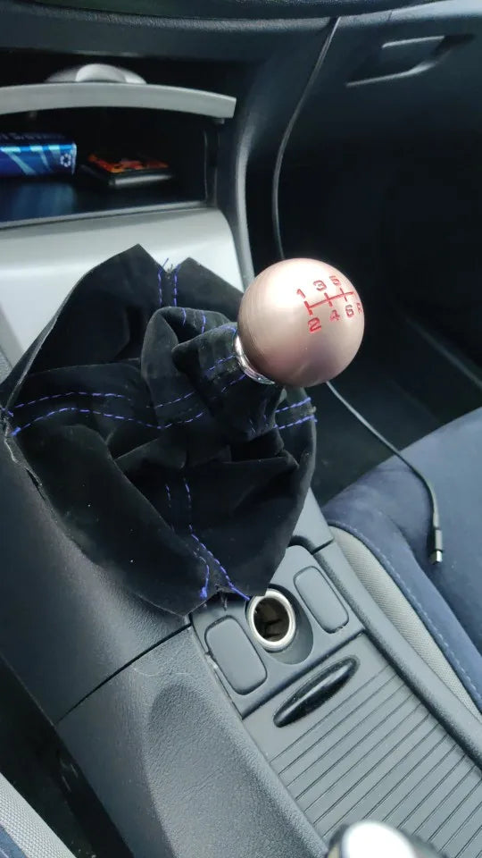 Universal Manual Shift Boot Cover, Suede or PU with Colored Stitch