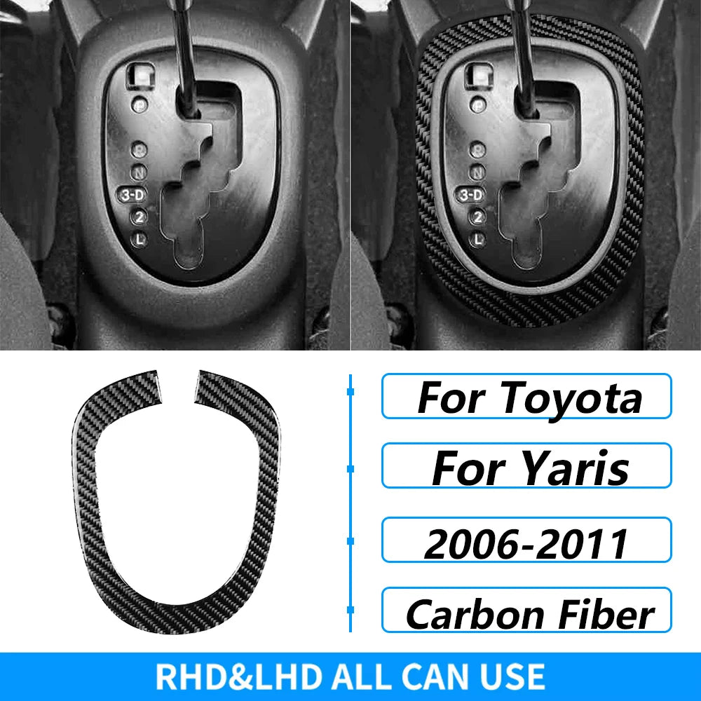 Carbon Fiber Gear Shift Panel Cover Trim for Toyota Yaris 2006-2011 - image 54
