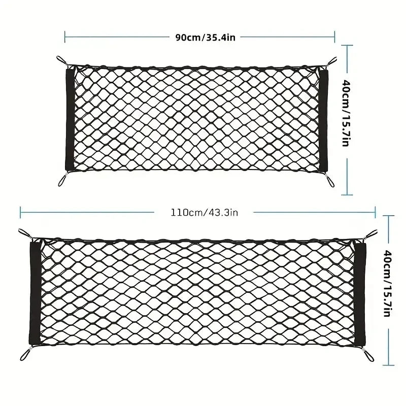 Car Trunk Net Universal Car Mesh Bag Auto Rear Trunk Storage Net Luggage Cargo Net Pocket For Car Motorcycle Trucks ATV