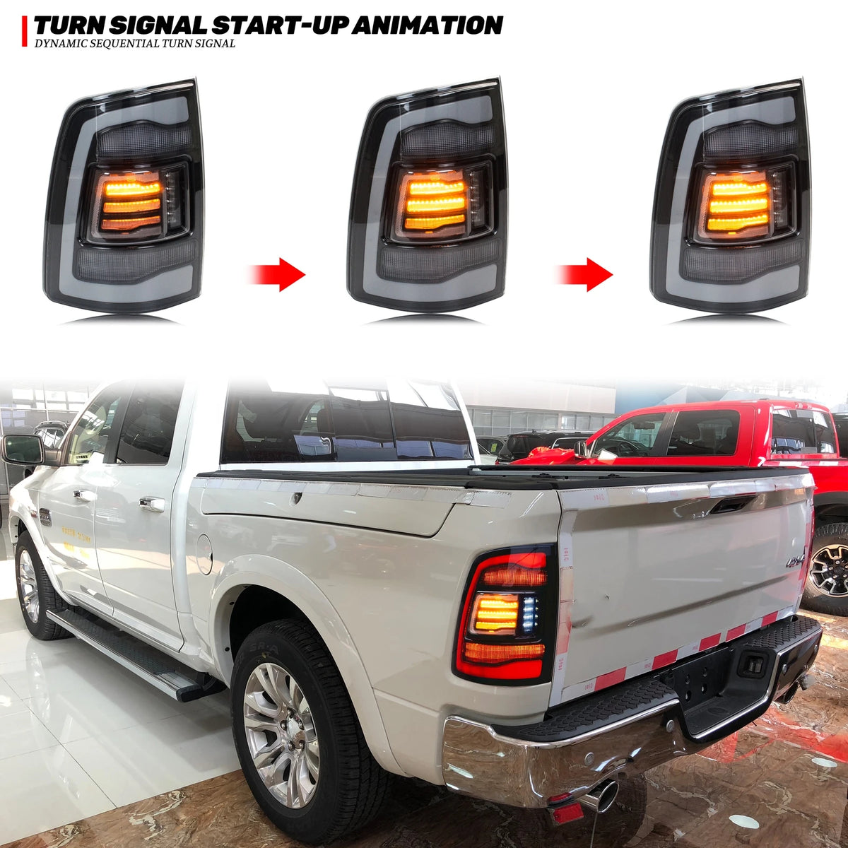 Sequential LED Tail Lights for Dodge Ram 1500-3500 4th Gen - image 4