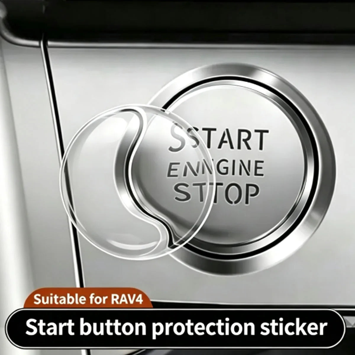 Clear Ignition Start-Stop Button Protector, DIY Cut