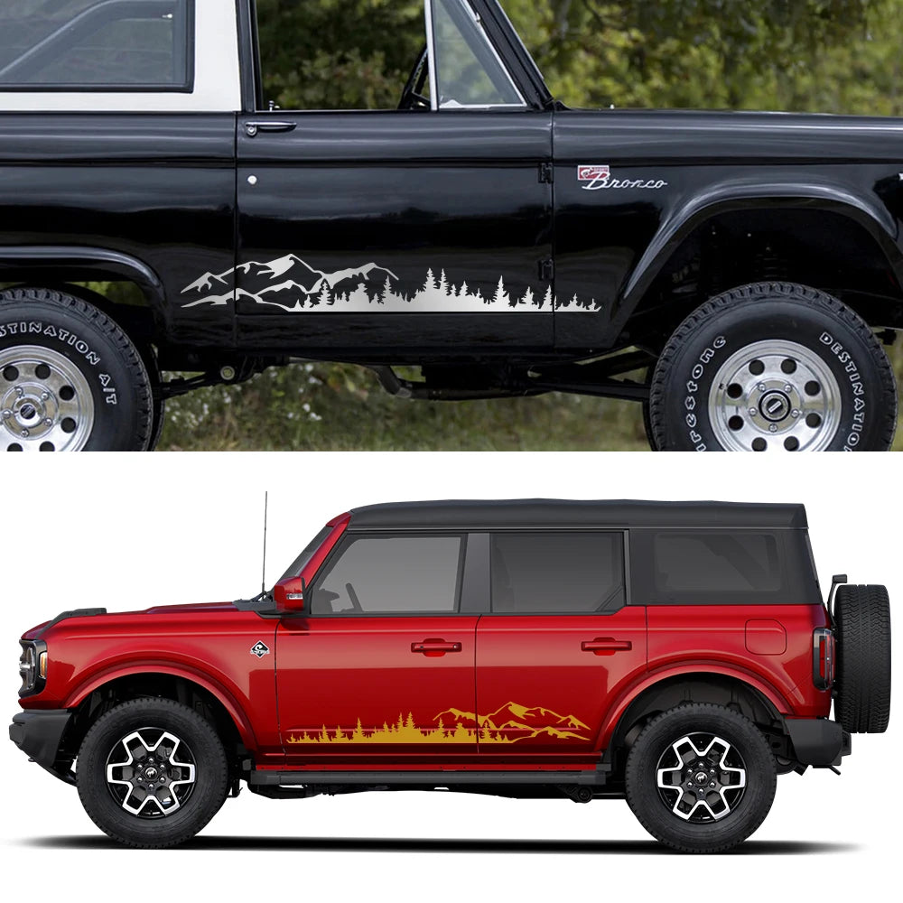 Ford Bronco TRX4 Forest Mountain Range Decals – 2 Pack - image 4