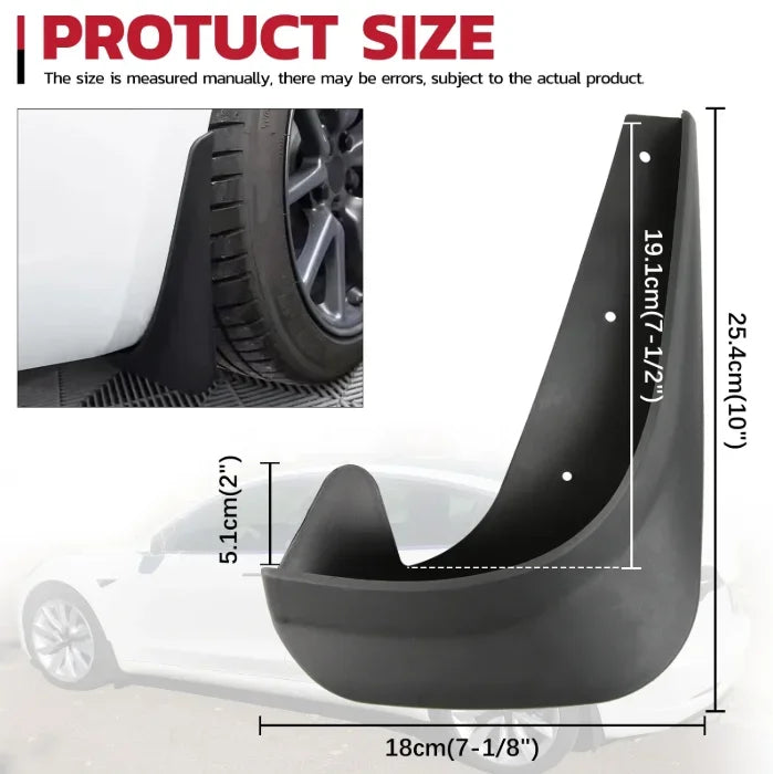 4pcs Car Tire Fender Mud Flaps Splash Guards Screw Included Front Rear Wheel Protector  Accessories for Universal Auto SUV Truck