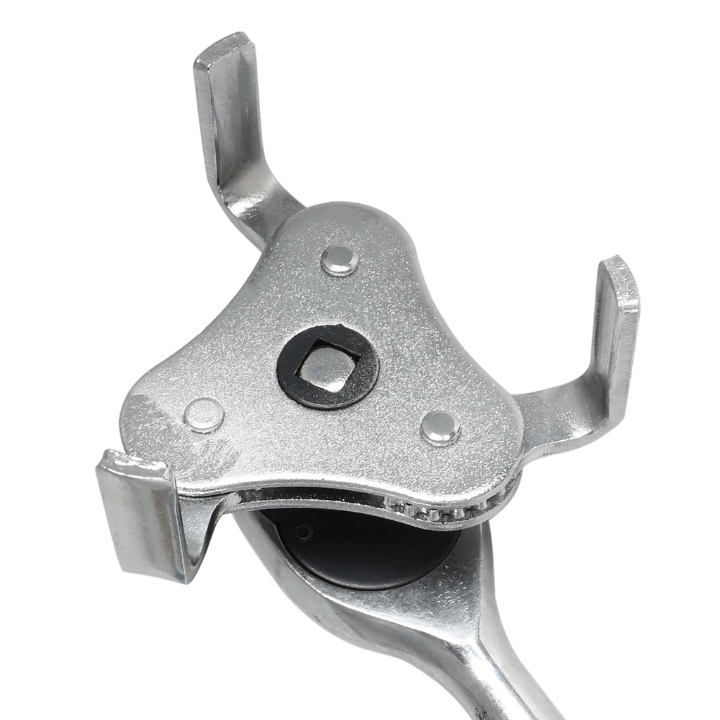 Universal Adjustable Oil Filter Wrench From 2-1/2 Inch to 4.5 Inch Oil Filter Wrench Tool Set With 3 Jaw Uninstall Removal Key